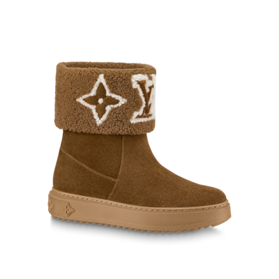 Pre-owned Louis Vuitton Low Snowdrop Boot In Brown