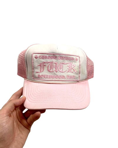 Pre-owned Chrome Hearts Af Pink Fuck Trucker Hat / Cap | ModeSens