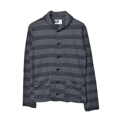 Pre-owned Engineered Garments /stripe Work Jacket/25684 - 637 53 In Black
