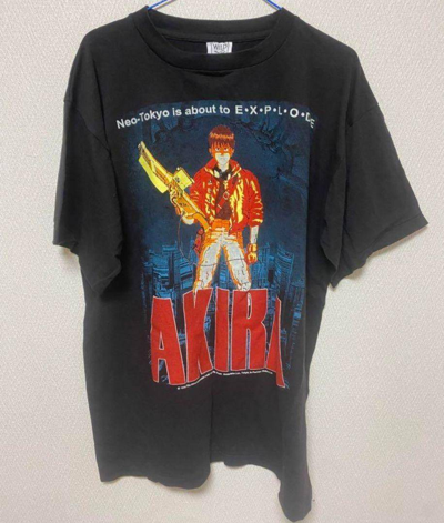 Pre-owned Vintage X Wild Oats 'akira' T-shirt Black Xl