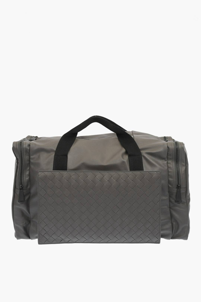 Pre-owned Bottega Veneta Soft Leather Ultralight Travel Bag In Grey