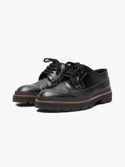 Pre-owned Marni Black Leather Brogue Shoes
