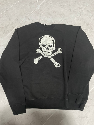 Pre-owned R13 Washed Skull Print Sweatshirt In Black