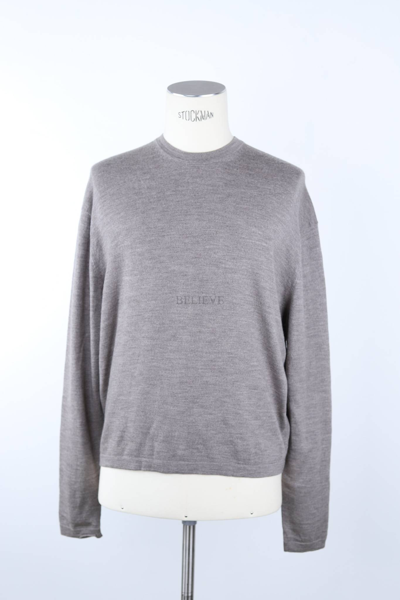 Pre-owned Jil Sander Wool Melange Sweater In Melange Grey