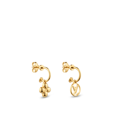 Pre-owned Louis Vuitton Blooming Earrings In Gold