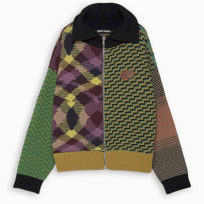 Pre-owned Palm Angels Multicolored Knit Zip Sweater