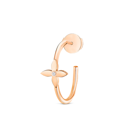 Pre-owned Louis Vuitton Small Hoop Earring In Rose Gold