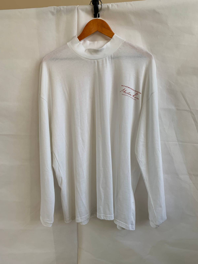 Pre-owned Martine Rose Funnel Top Long Sleeve Tee In White