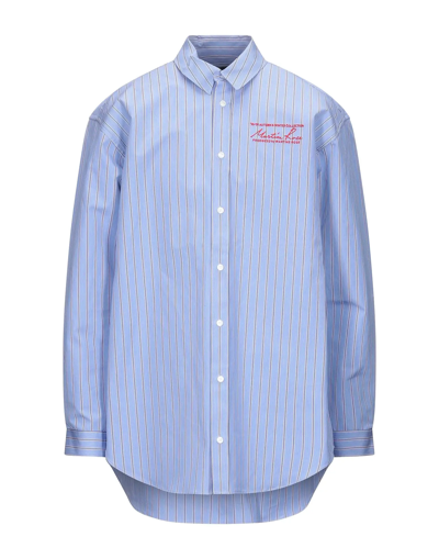 Pre-owned Martine Rose Striped Shirts In Azure