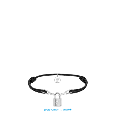 Pre-owned Louis Vuitton X Virgil Abloh Silver Lockit X Virgil Abloh Bracelet In Black