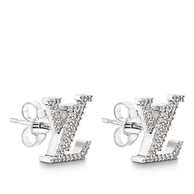 Pre-owned Louis Vuitton Lv Iconic Earrings In Silver