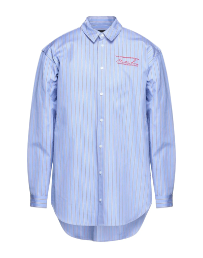 Pre-owned Martine Rose Striped Shirts In Blue