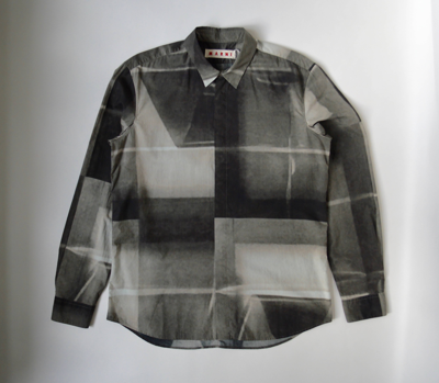 Pre-owned Marni Shadow Fade Print Shirt In Grey