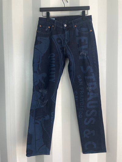 Pre-owned Levi's Sample 511 Skinny Big Logo Jeans In Blue