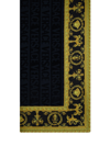 Versace Gold And Blue Cotton Baroque Towel In Black