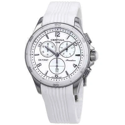 Pre-owned Certina Ds First Lady Chronograph White Dial Ladies Watch C030.217.17.017.00