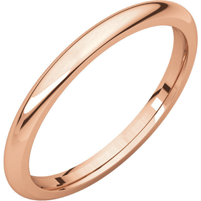 Pre-owned Handmade 14k Rose Gold Bands 2.5mm Dome Sizes 4 5 6 7 8 9 10 11 12 13 14 15 & 1/4 Sizes In Pink