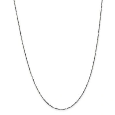 Pre-owned Superdealsforeverything Real 14kt White Gold 1mm Box Chain; 30 Inch; Lobster Clasp