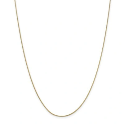Pre-owned Accessories & Jewelry 14k Yellow Gold 0.90mm Solid Round Snake Chain W/ Lobster Clasp 16" - 30"