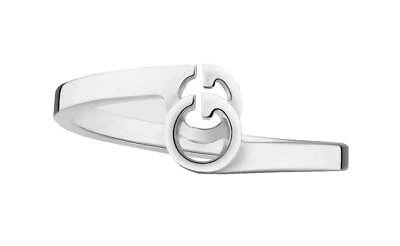Pre-owned Gucci Gg Running 18k White Gold Stacking Ring Ybc457122003013