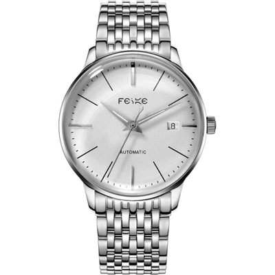 Pre-owned Feice Mens Automatic Mechanical Watches Ultra Thin Three Hands Luminous 30m Waterproof