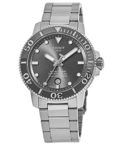 Pre-owned Tissot Seastar 1000 Grey Dial Steel Men's Watch T120.407.11.081.01