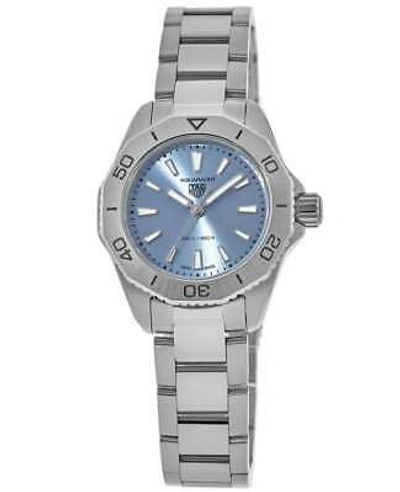 Pre-owned Tag Heuer Aquaracer Quartz Blue Dial Steel Women's Watch Wbp1415.ba0622