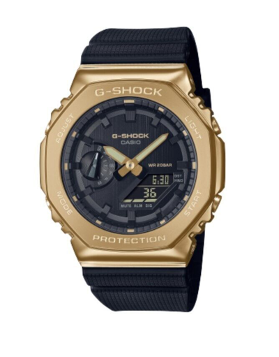 Pre-owned G-shock Casio  Analog-digital Gold Ion Plated Bezel Men's Watch Gm2100g-1a9