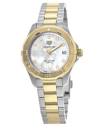Pre-owned Tag Heuer Aquaracer Lady 300m 32mm Yellow Women's Watch Wbd1322.bb0320