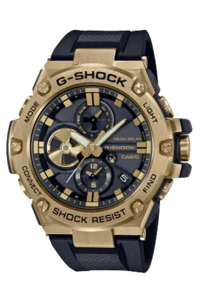 Pre-owned G-shock Casio  G-steel Tough Solar Mobile Link Feature Men's Watch Gstb100gb1a9