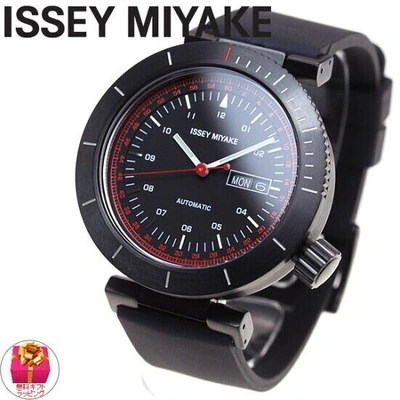 Pre-owned Issey Miyake Men's W Nyae003 Automatic Black Wrist Watch Satoshi Wada Design F/s