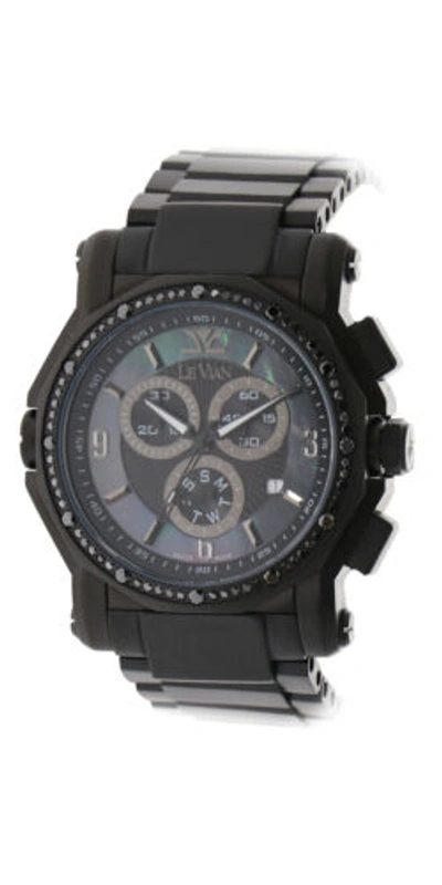 Pre-owned Le Vian Levian Watch Featuring Blackberry Diamonds In Steel Strap