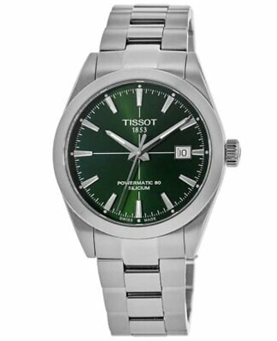Pre-owned Tissot Gentleman Automatic Green Dial Steel Men's Watch T127.407.11.091.01