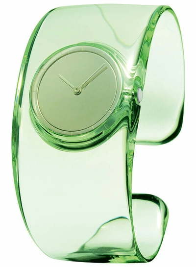 Pre-owned Issey Miyake Tokujin Yoshioka Design Wrist Watch Ny0w001 Light Green Japan