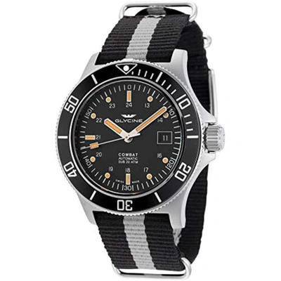 Pre-owned Glycine Men's 3908.199.n1.tb90 Combat Sub Automatic 42mm Black Dial - Gl0083