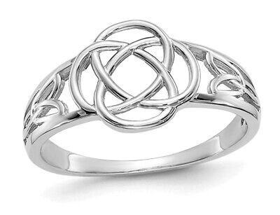 Pre-owned Harmony 10k White Gold Celtic Knot Ring