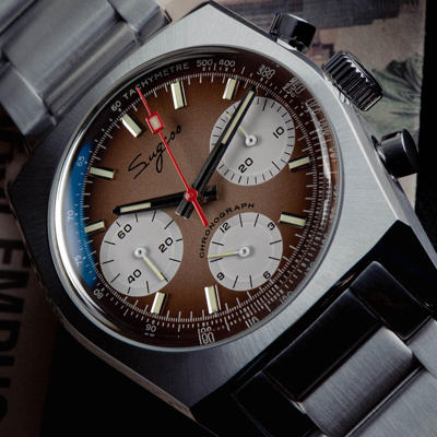 Pre-owned Sugess S419brs Swan Neck X Domed Sapphire Chrono Mechanical Watch Seagull 1963