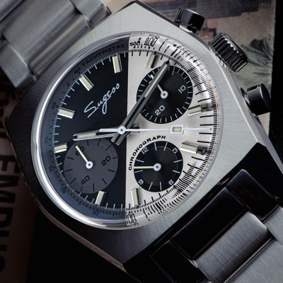 Pre-owned Sugess S419bws Swan Neck X Domed Sapphire Chrono Mechanical Watch Seagull 1963