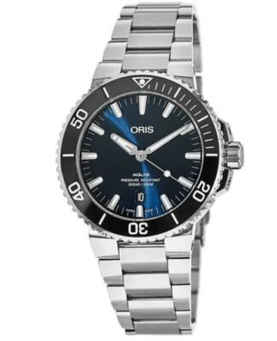 Pre-owned Oris Aquis Date 39mm Blue Dial Men's Watch 01 733 7732 4135-07 8 21 05peb
