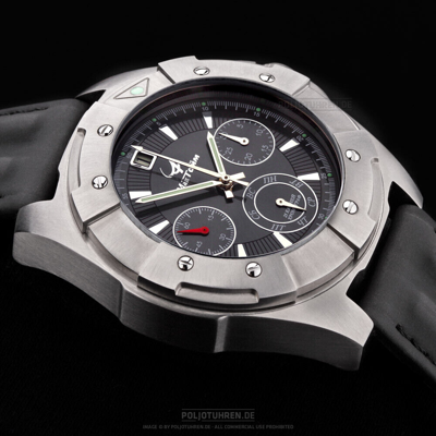 Pre-owned Maktime Poljot 31677 Titan Chronograph Men's Wristwatch Russia Mechanical