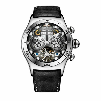 Pre-owned Fashion2021 China Skeleton Sport Watches Automatic Tourbillon Waterproof Luxury Men Watch Steel In Rga703ybb