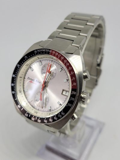 Pre-owned Detroit Mint Speedy Chronograph- Brushed Chrome Silver Pogue Seiko Vk61