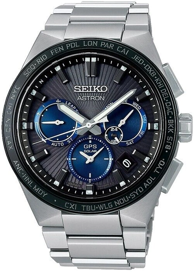 Pre-owned Seiko Astron Nexter 2nd Collection Nova Sbxc119 Men's Watch Gps Black 2022