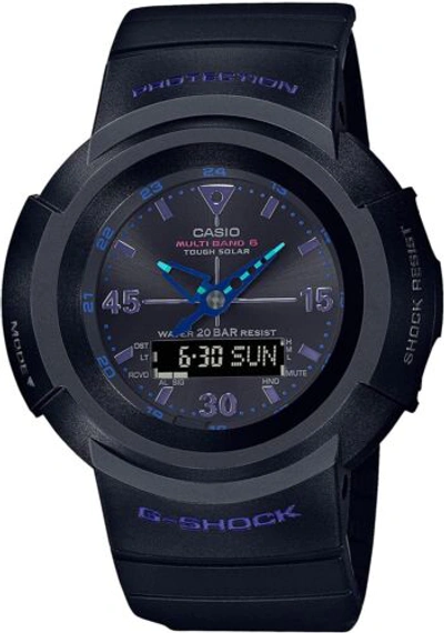 Pre-owned Casio G-shock Awg-m520vb-1ajf Virtual Blue Limited Solar Atomic Radio Men Watch
