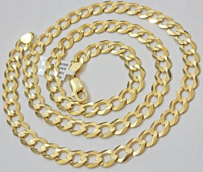 Pre-owned My Elite Jeweler 10k Solid Yellow Gold 9mm Cuban Curb Link Chain Necklace 26 Inch Mens, Real 10kt