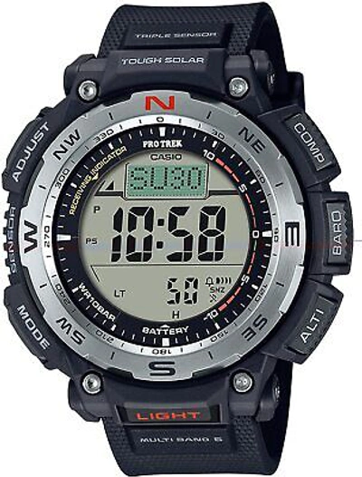 Pre-owned Casio Pro Trek Prw-3400-1jf Climber Line Solar Radio Men's Watch In Box