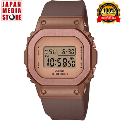 Pre-owned Casio G-shock Gm-s5600br-5jf Brown Metal Case Digital Watch Limited Series
