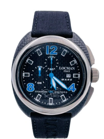 Pre-owned Locman Watch  Mare Carbon 1 27/32in 134kkbl/795 Chrono Wr100m On Sale