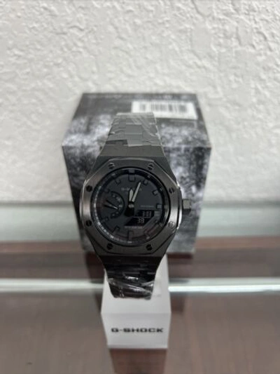 Pre-owned Casio G-shock Ga2100 Steel All Black Oak Ap Royal Oak Style Limited Edition