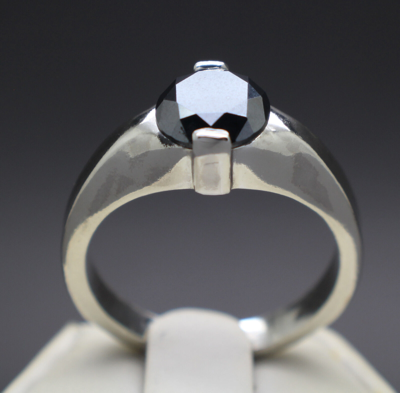 Pre-owned Black Diamond 2.25cts 8.40mm Men's Real  Treated Ring $1425 Retail Value In Fancy Black